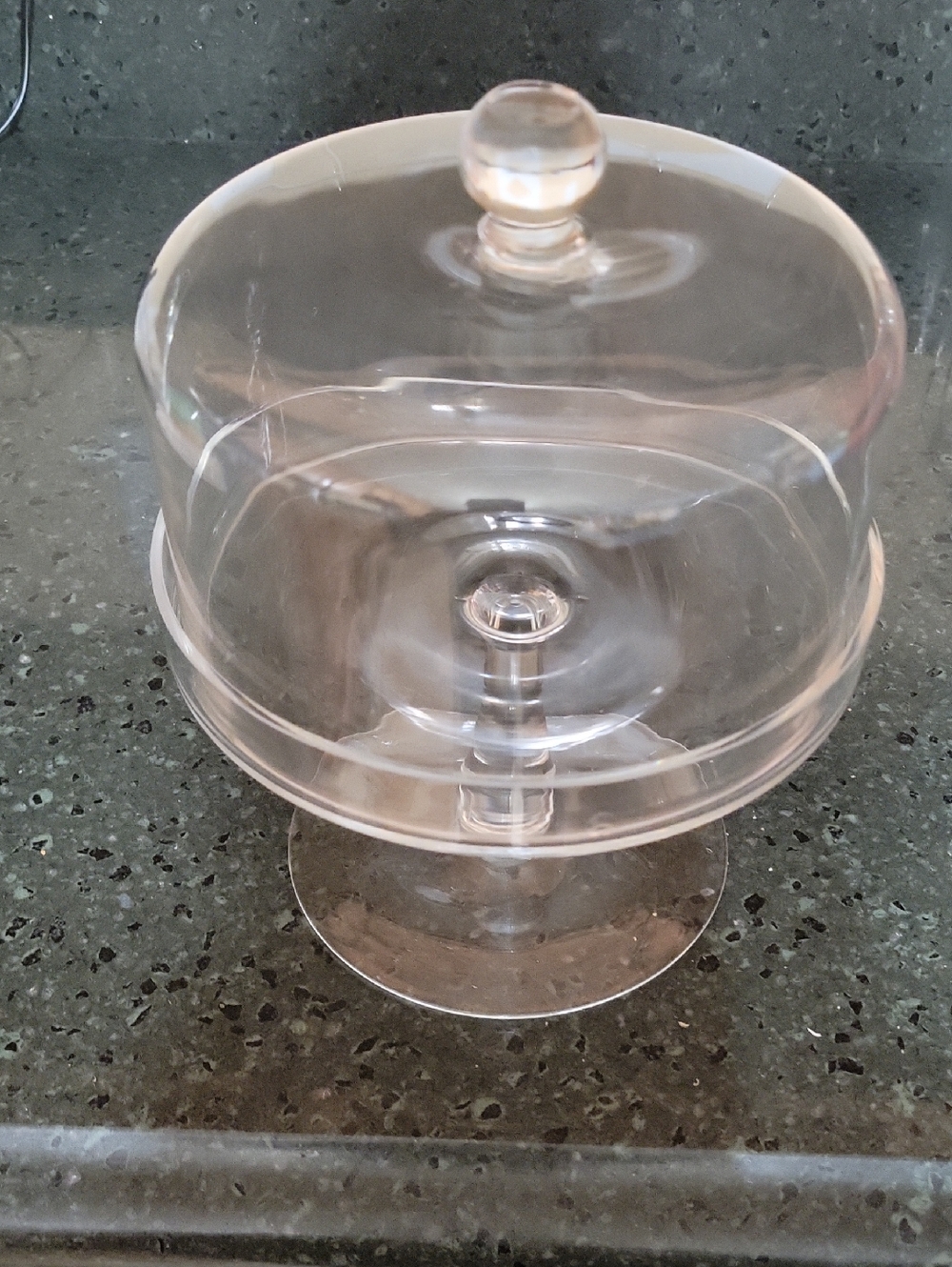 Clear Glass Cheese/Cookie Stand with Dome.
